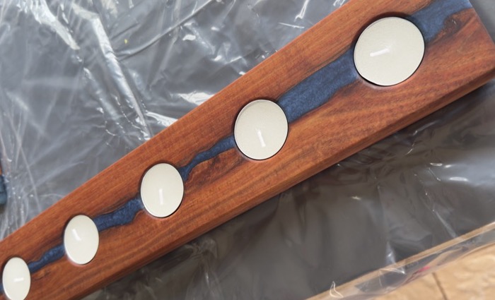 Blackwood and epoxy tealight holder